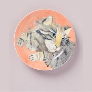 Anthropologie Carol Akins Stella Cat Dessert Plate